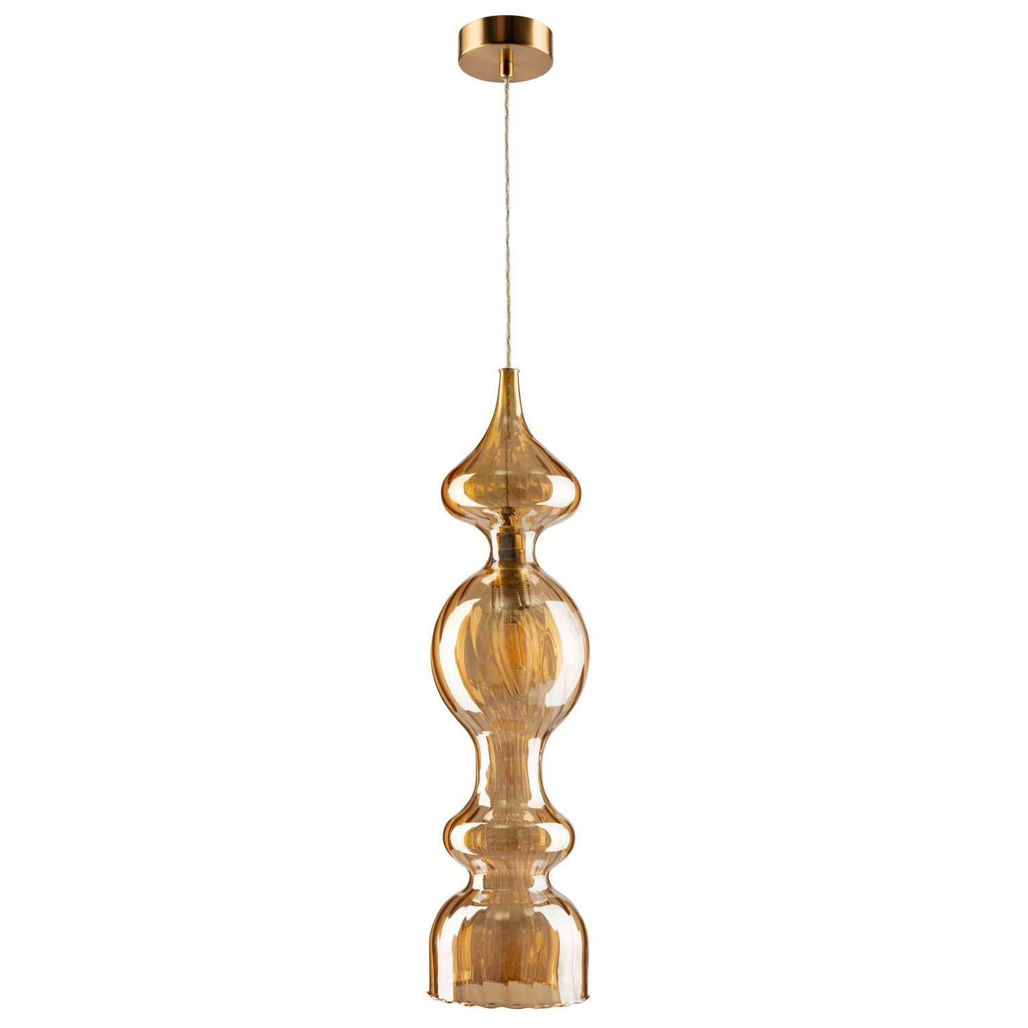 Картинка Светильник подвесной Crystal Lux IRIS SP1 A AMBER Crystal Lux 2070/201