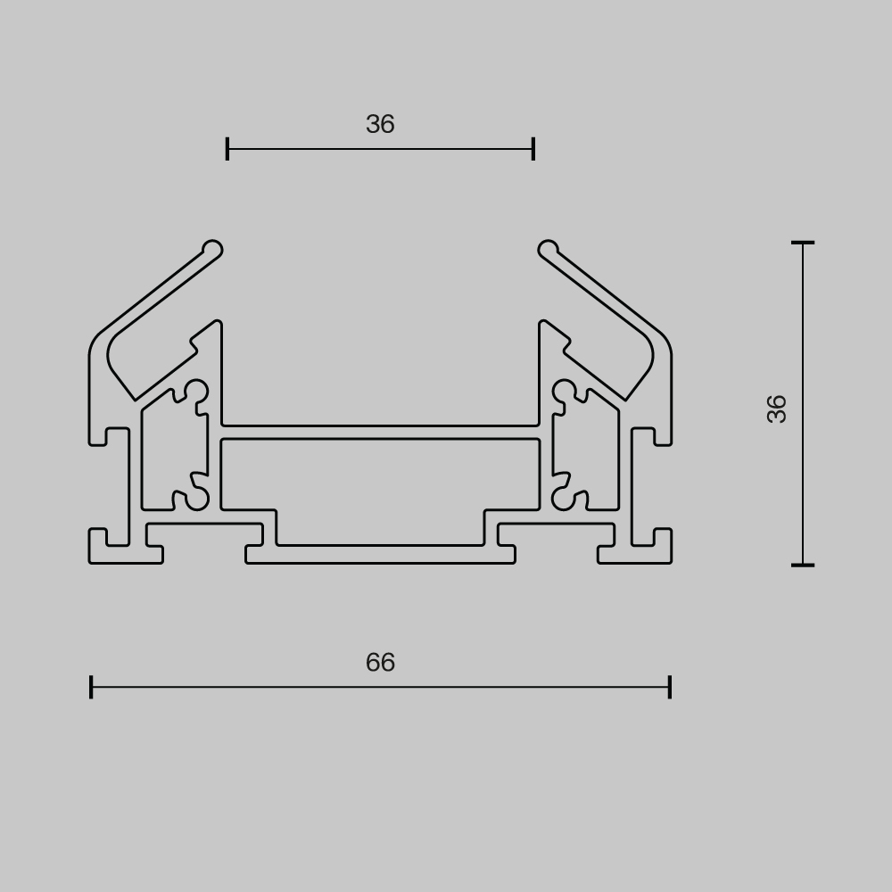 Картинка Комплектующие для встраиваемой трековой системы Technical TRA001MP-112S