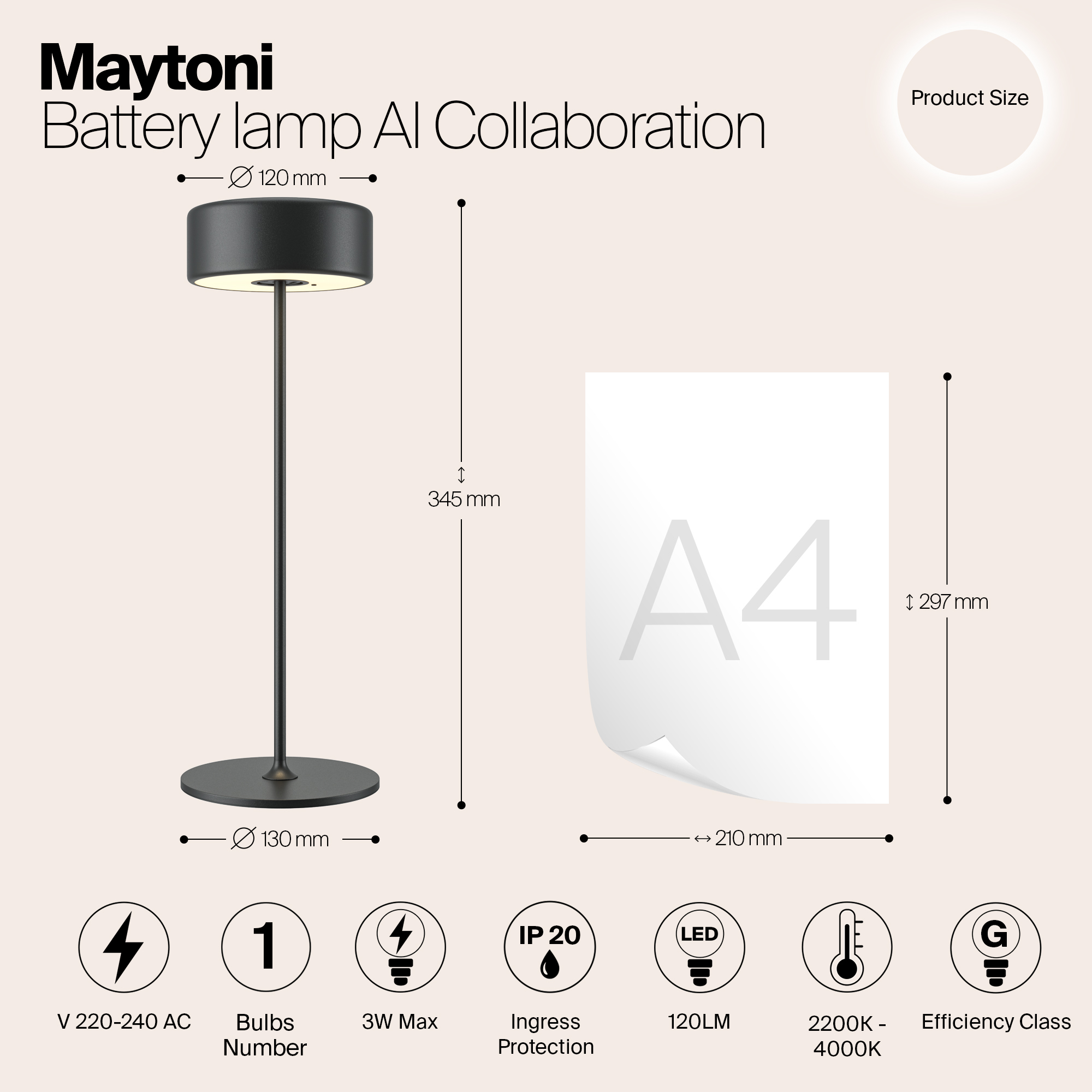 Картинка Аккумуляторный светильник Maytoni MOD229TL-L3B3K2