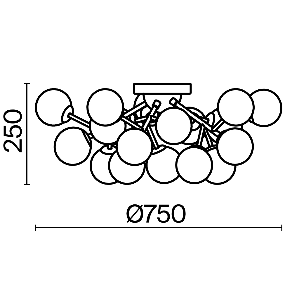 Картинка Потолочная люстра Maytoni MOD545CL-20B