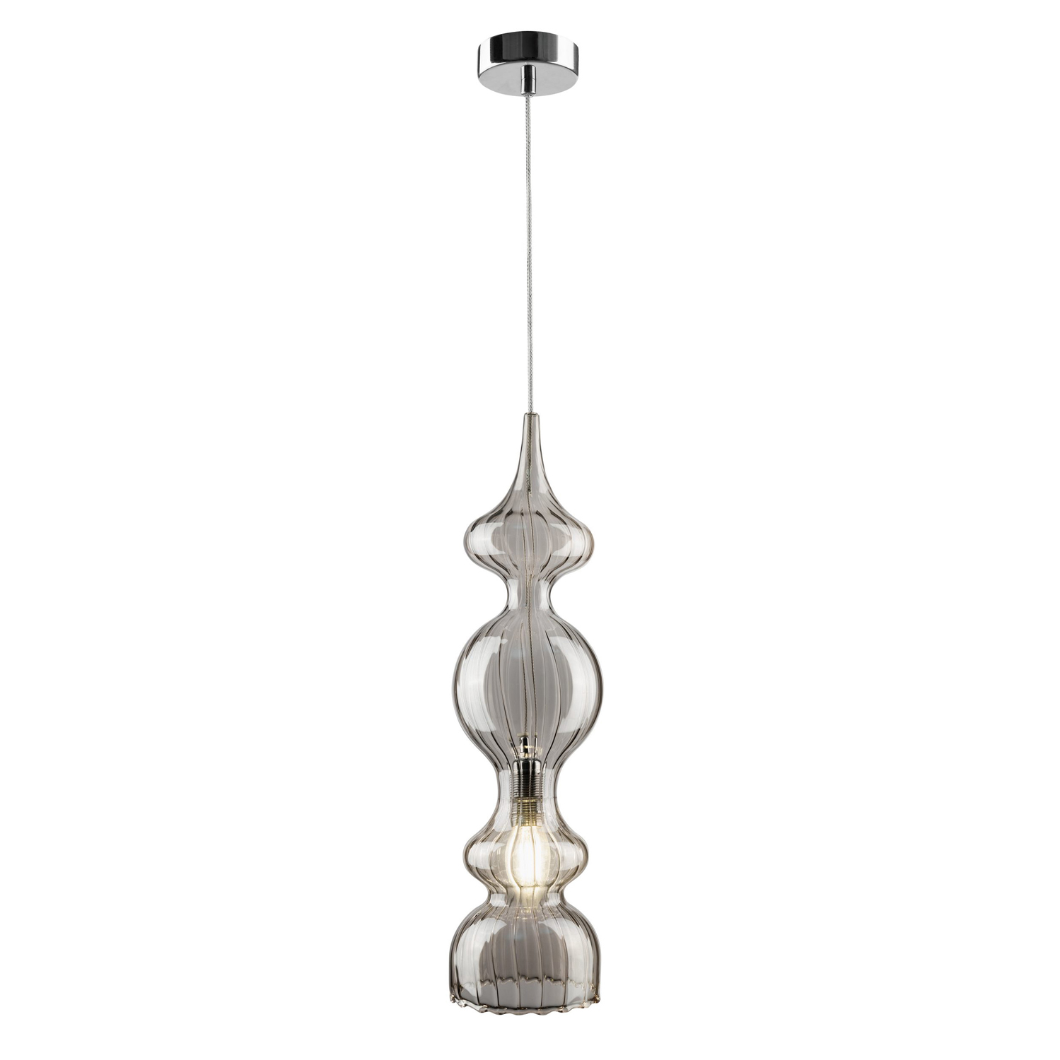 Картинка Светильник подвесной Crystal Lux IRIS SP1 A SMOKE Crystal Lux 2071/201