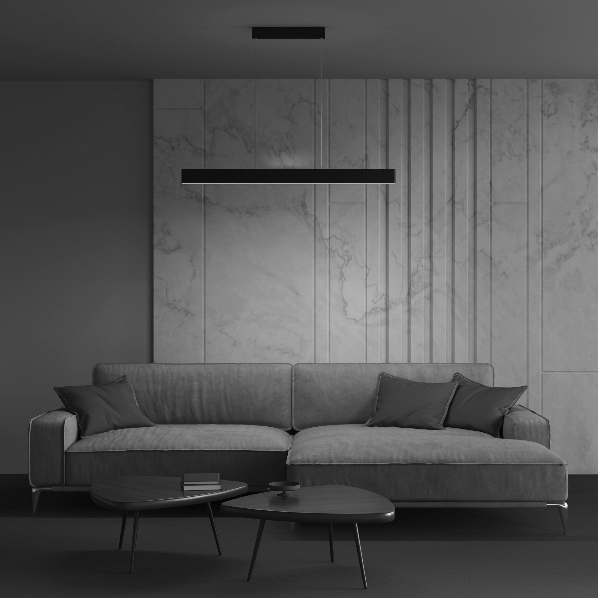 Картинка Подвесной светодиодный светильник Maytoni Step P010PL-L30B