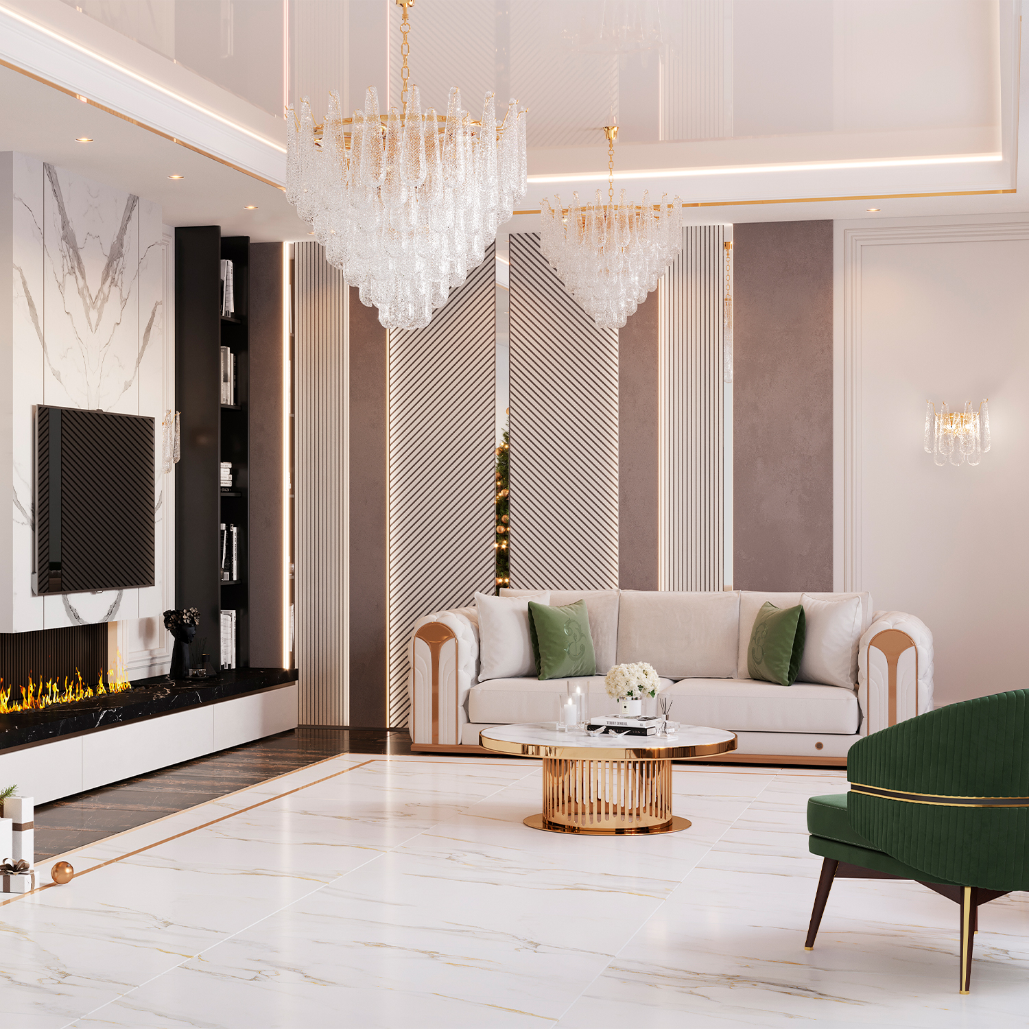 Картинка Люстра Crystal Lux FONTAIN 1802/318