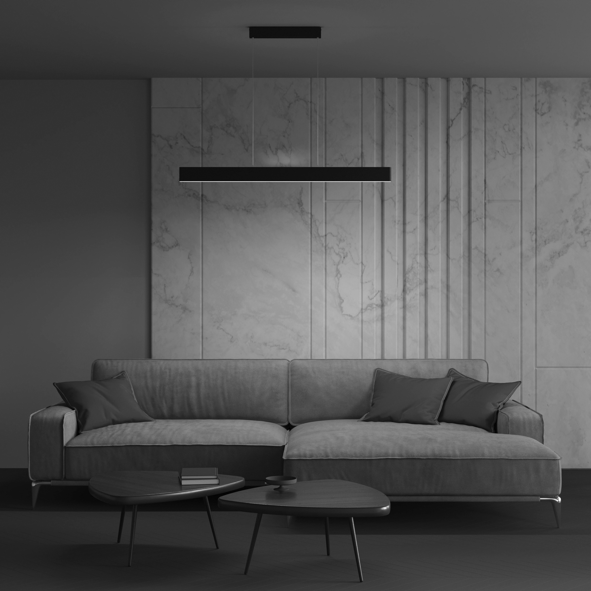 Картинка Подвесной светодиодный светильник Maytoni Step P010PL-L30B