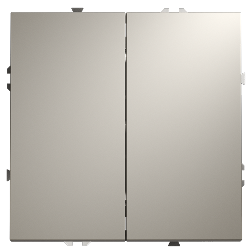 Проходной переключатель встраиваемый VOLTUM S70 двухклавишный 10А, (кашемир) VLS020303 