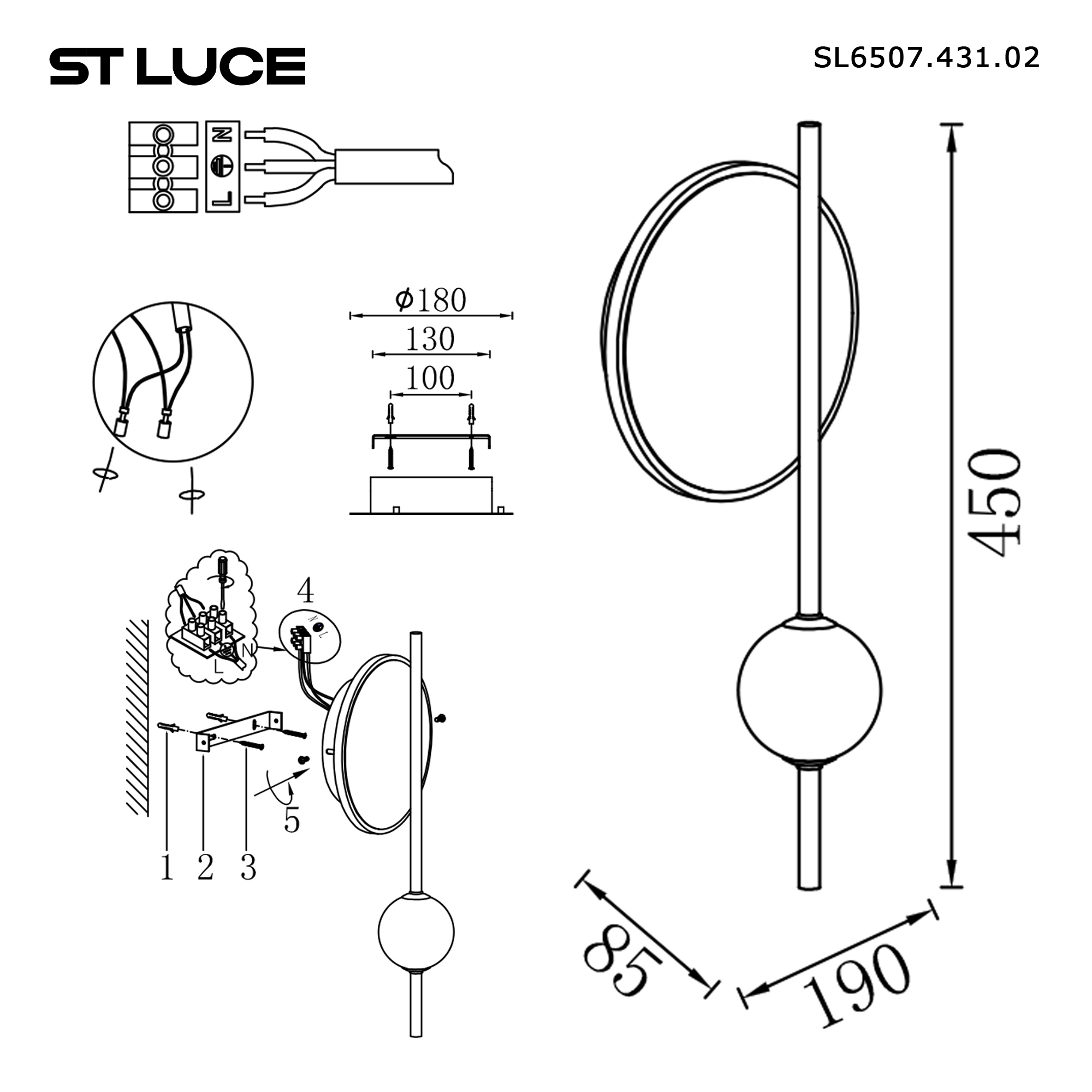 Картинка SL6507.431.02 Светильник настенный ST-Luce 