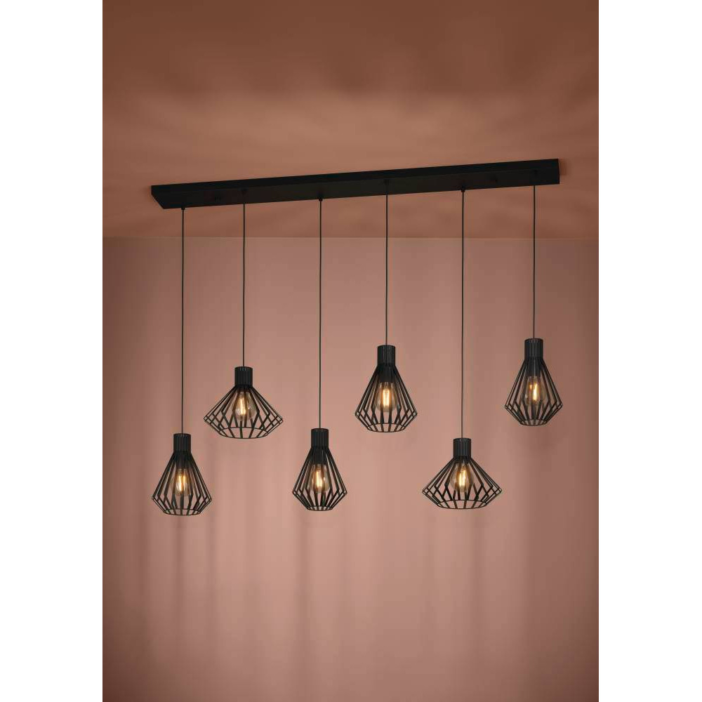 Картинка 390126 Люстра BASIDANO, 6X40W (E27), сталь, черный