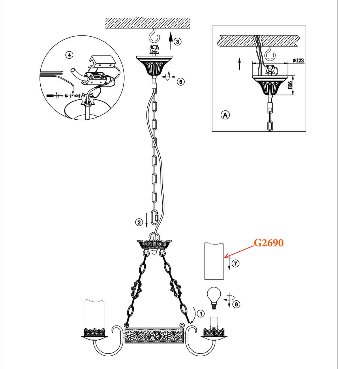 Картинка Подвесная люстра Odeon Light Mela 2690/3