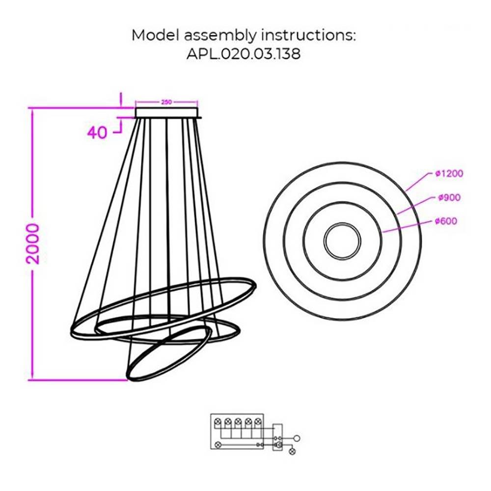 Картинка Подвесная светодиодная люстра Aployt Monisia APL.020.03.138