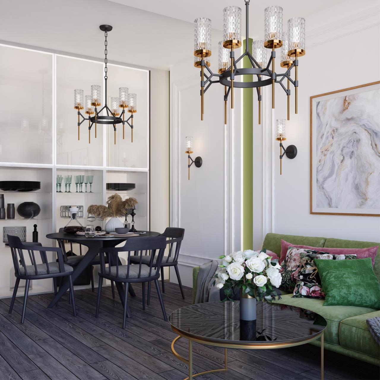 Картинка Подвесная люстра Odeon Light Midcent Vittoria 4225/6