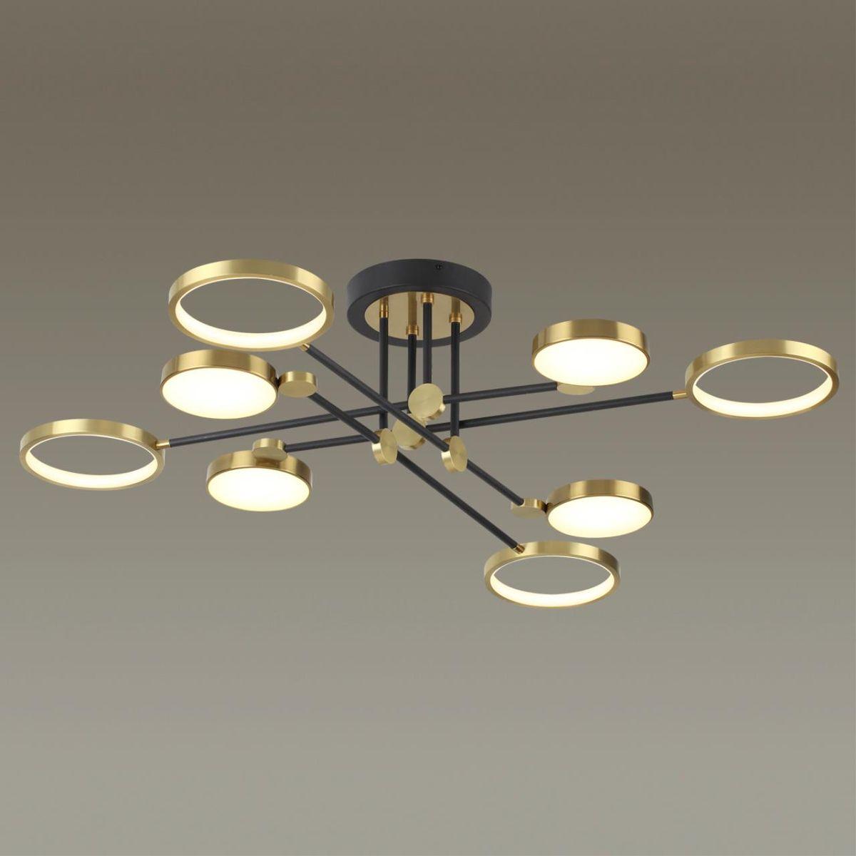 Картинка Потолочная светодиодная люстра Odeon Light Midcent Denzel 4320/75CL