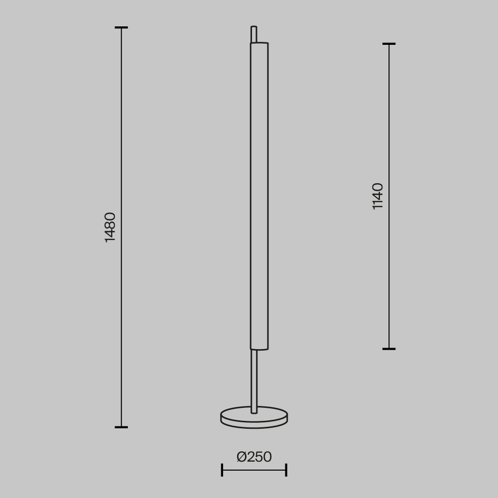 Картинка Напольный светильник (торшер) Maytoni MOD258FL-L15BS3K