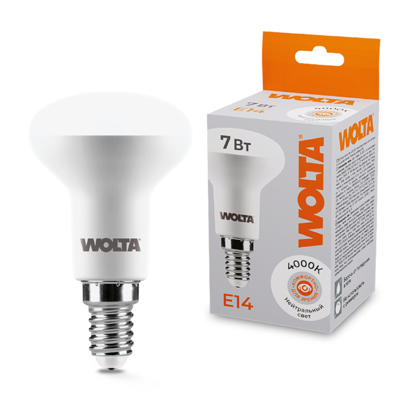 Картинка Лампа LED WOLTA 25S50R7E14 4000K