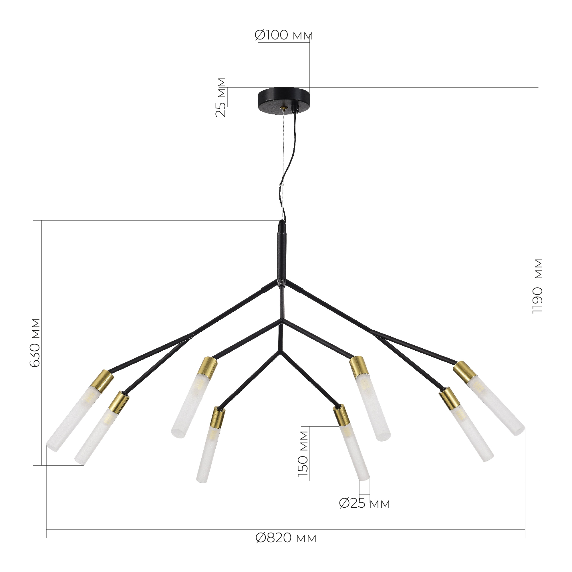 Картинка SLE1129-403-08 Светильник подвесной 