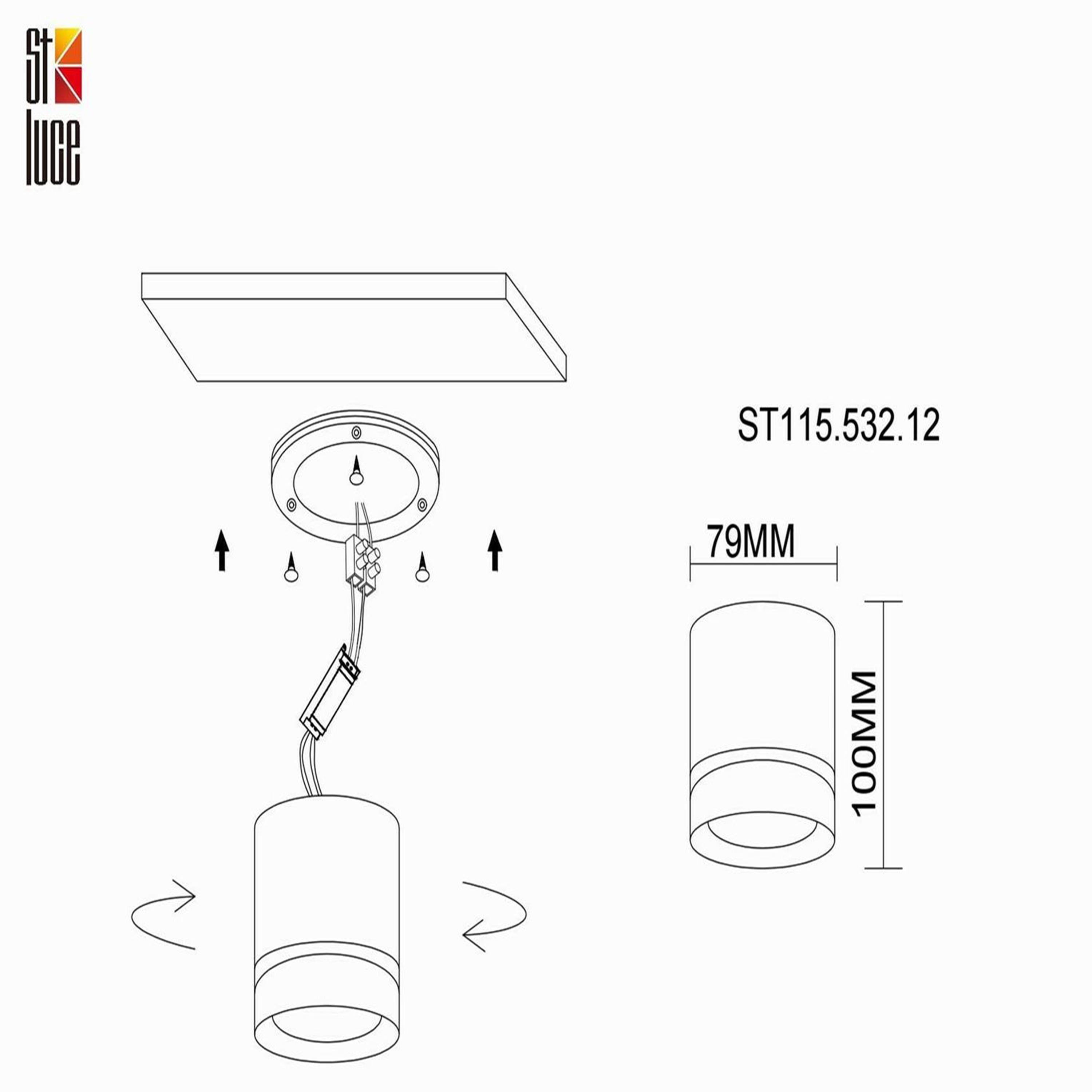 Картинка Накладной светильник ST Luce ST115.532.12