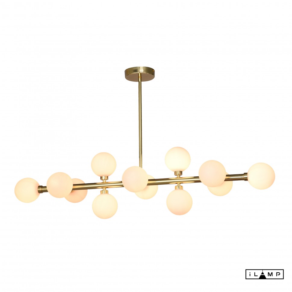 подвесной светильник ilamp golden 712p/12 gold&white, доставка по Казахстану 