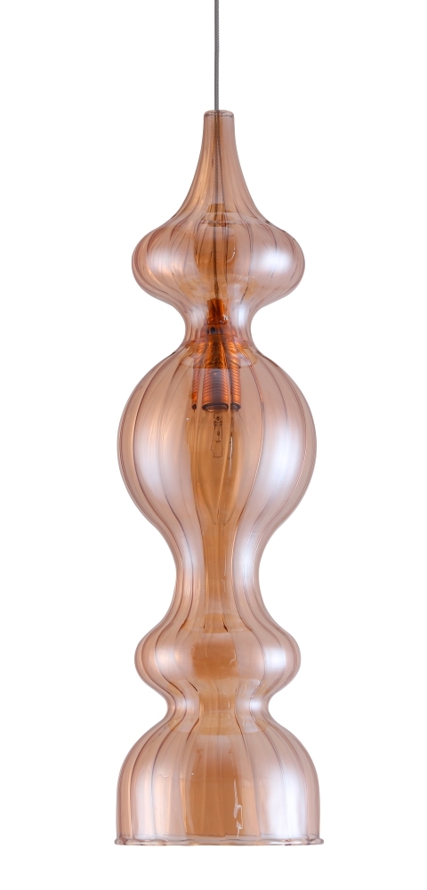 Картинка Светильник подвесной Crystal Lux IRIS SP1 A AMBER Crystal Lux 2070/201