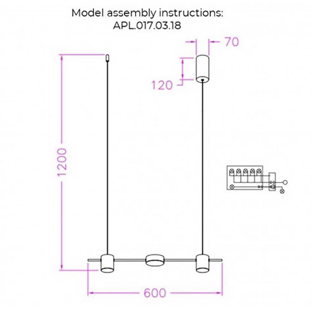 Картинка Подвесной светодиодный светильник Aployt Frania APL.017.03.18