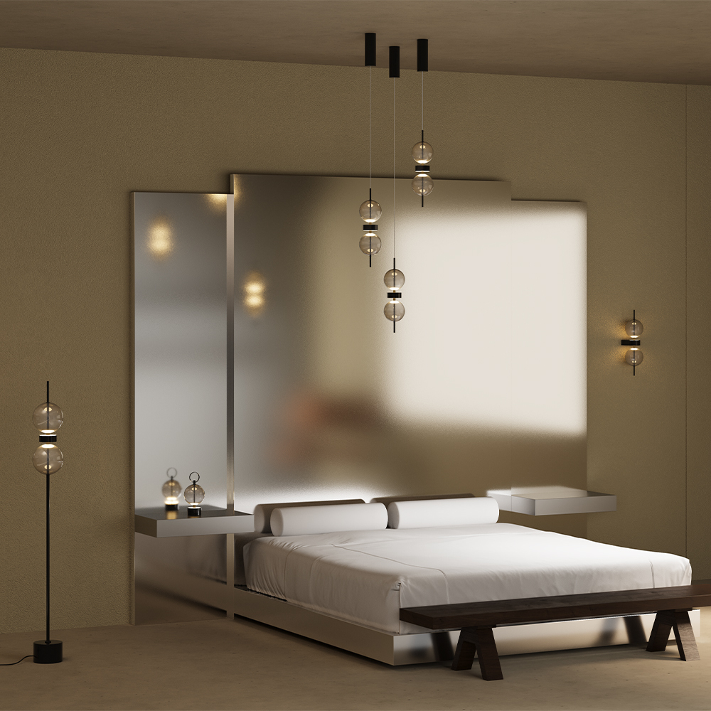 Картинка Напольный светильник (торшер) Maytoni MOD478FL-L15B3K Double Moon