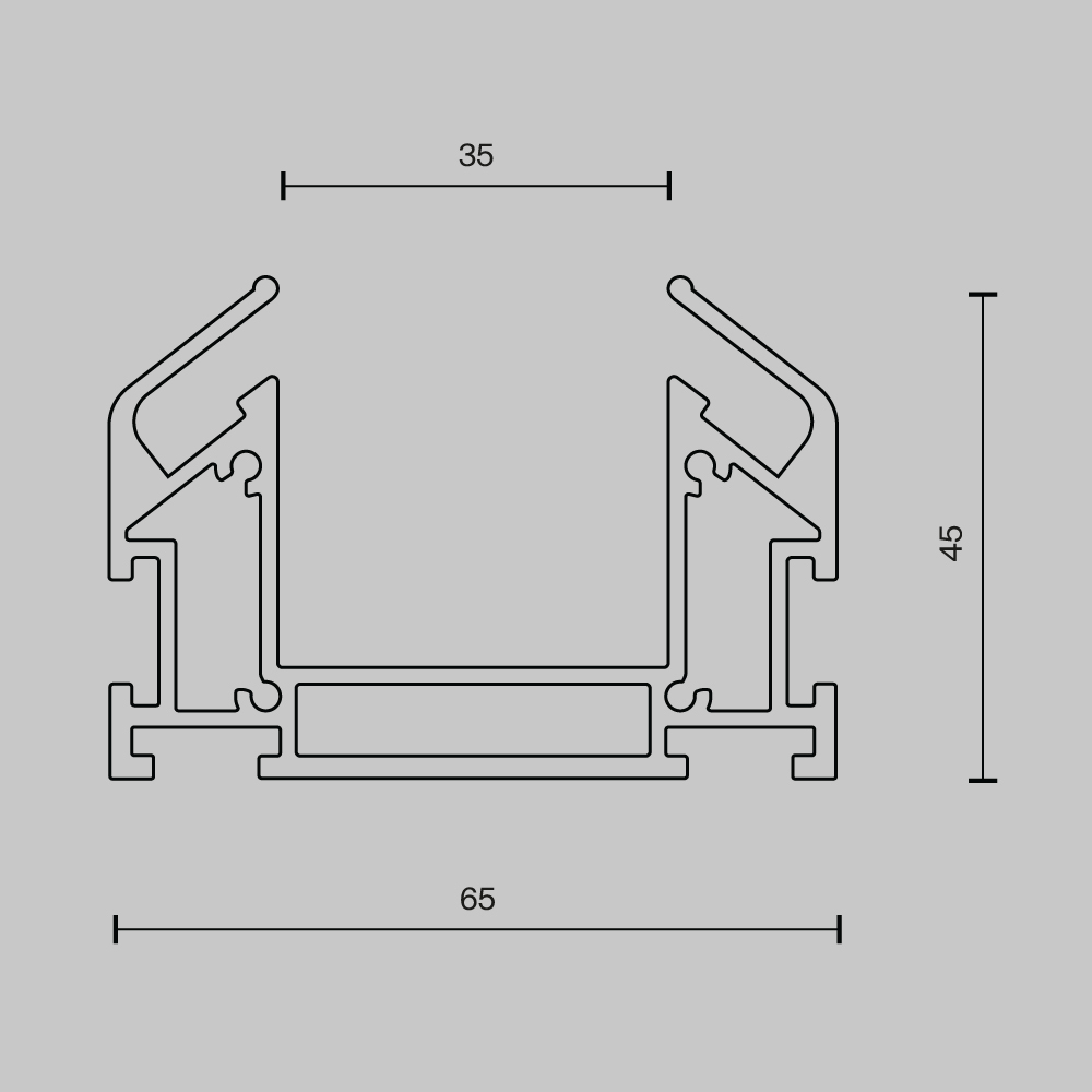 Картинка Комплектующие для встраиваемой трековой системы Technical TRA005MP-312S