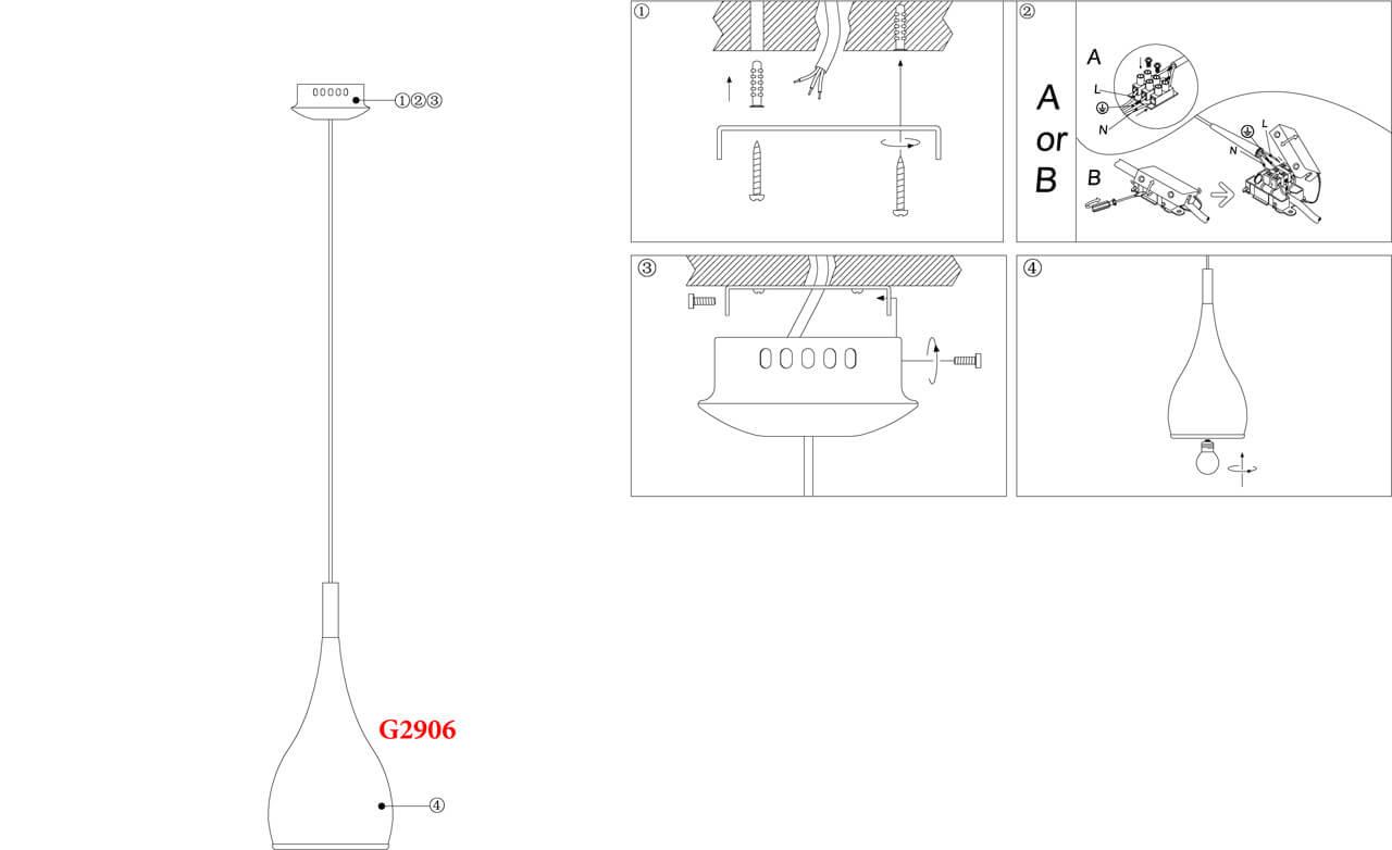 Картинка Подвесной светильник Odeon Light Drop 2906/1