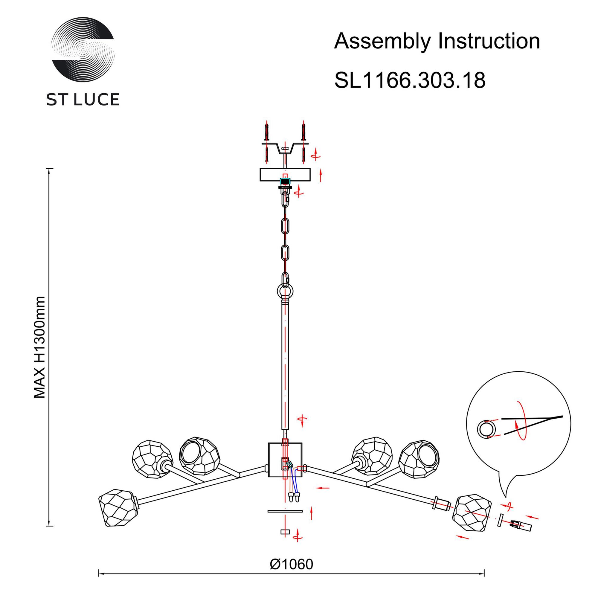 Картинка Подвесная люстра ST Luce Romano SL1166.303.18