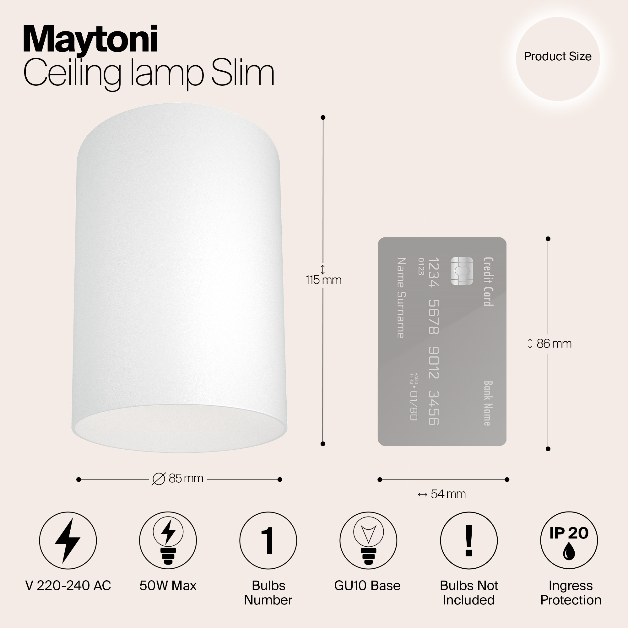 Картинка Потолочный светильник Maytoni Alfa C014CL-01W