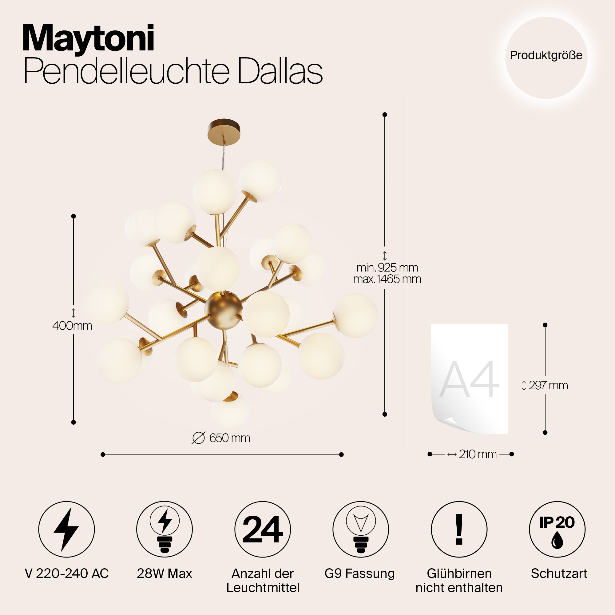 Картинка Подвесная люстра Maytoni MOD545PL-24BS