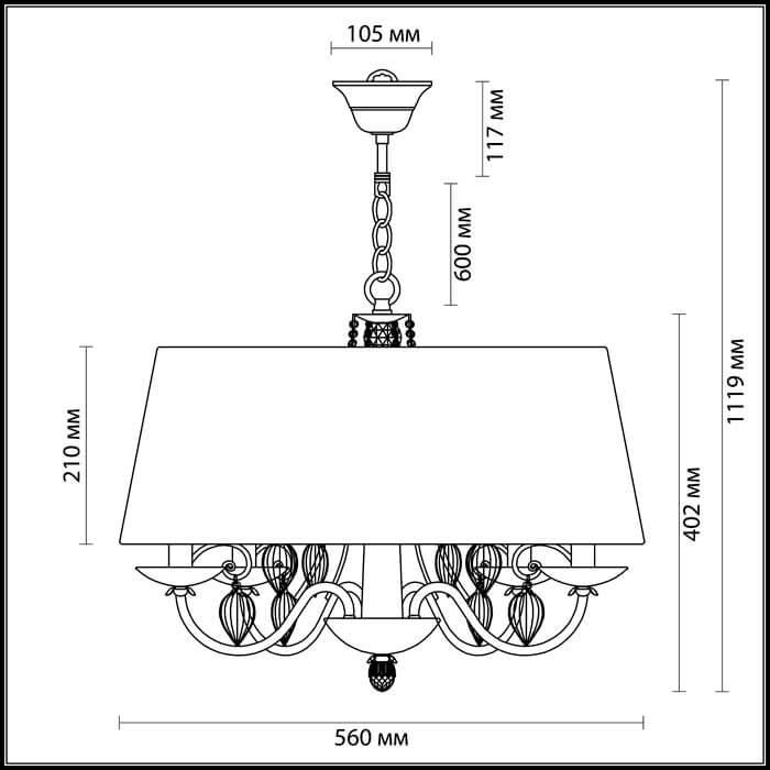 Картинка Подвесная люстра Odeon Light Classic Niagara 3921/4