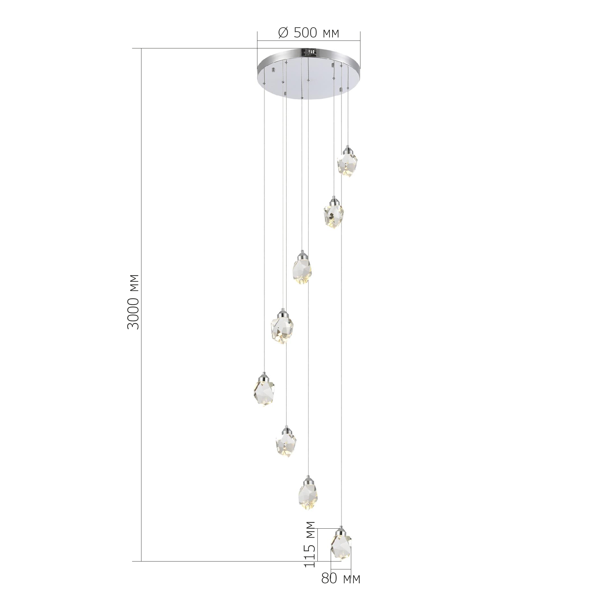 Картинка SL6114.103.08 Светильник подвесной ST-Luce 