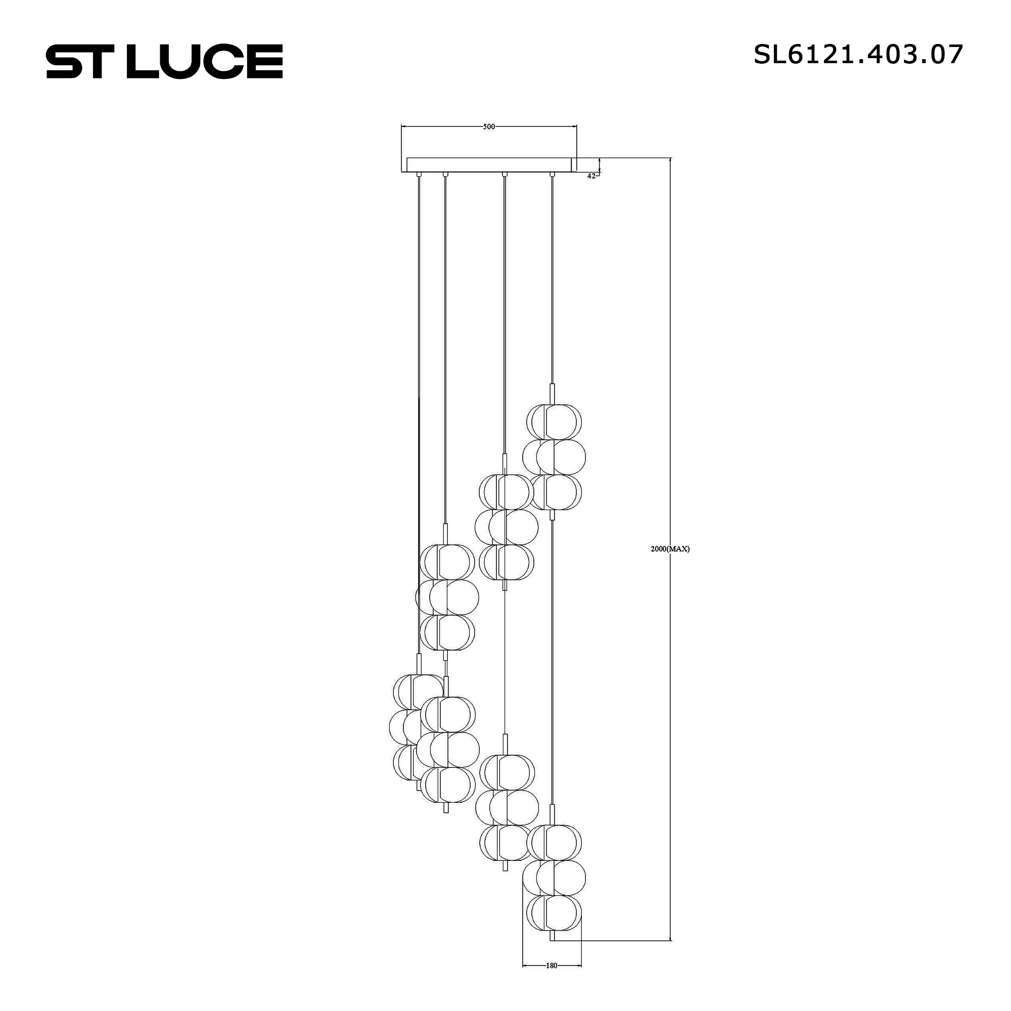 Картинка SL6121.403.07 Светильник подвесной ST-Luce TALISMAN
