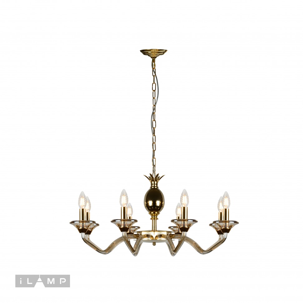 Картинка Подвесная люстра iLamp Flo YT2049-8 GD+COG