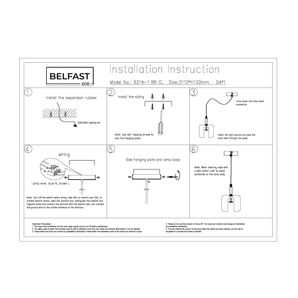 Картинка Подвесной светильник Belfast Pansy 6214-1 BR CL