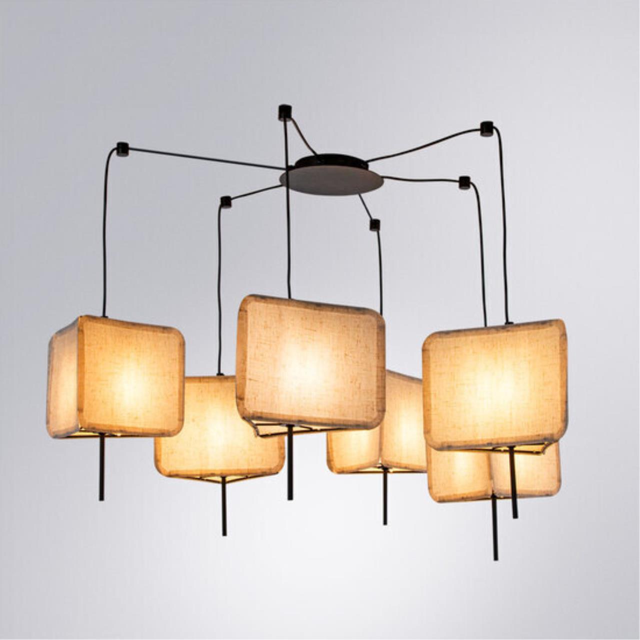 Картинка Подвесная люстра Arte Lamp TRIXIE A7084SP-6BK