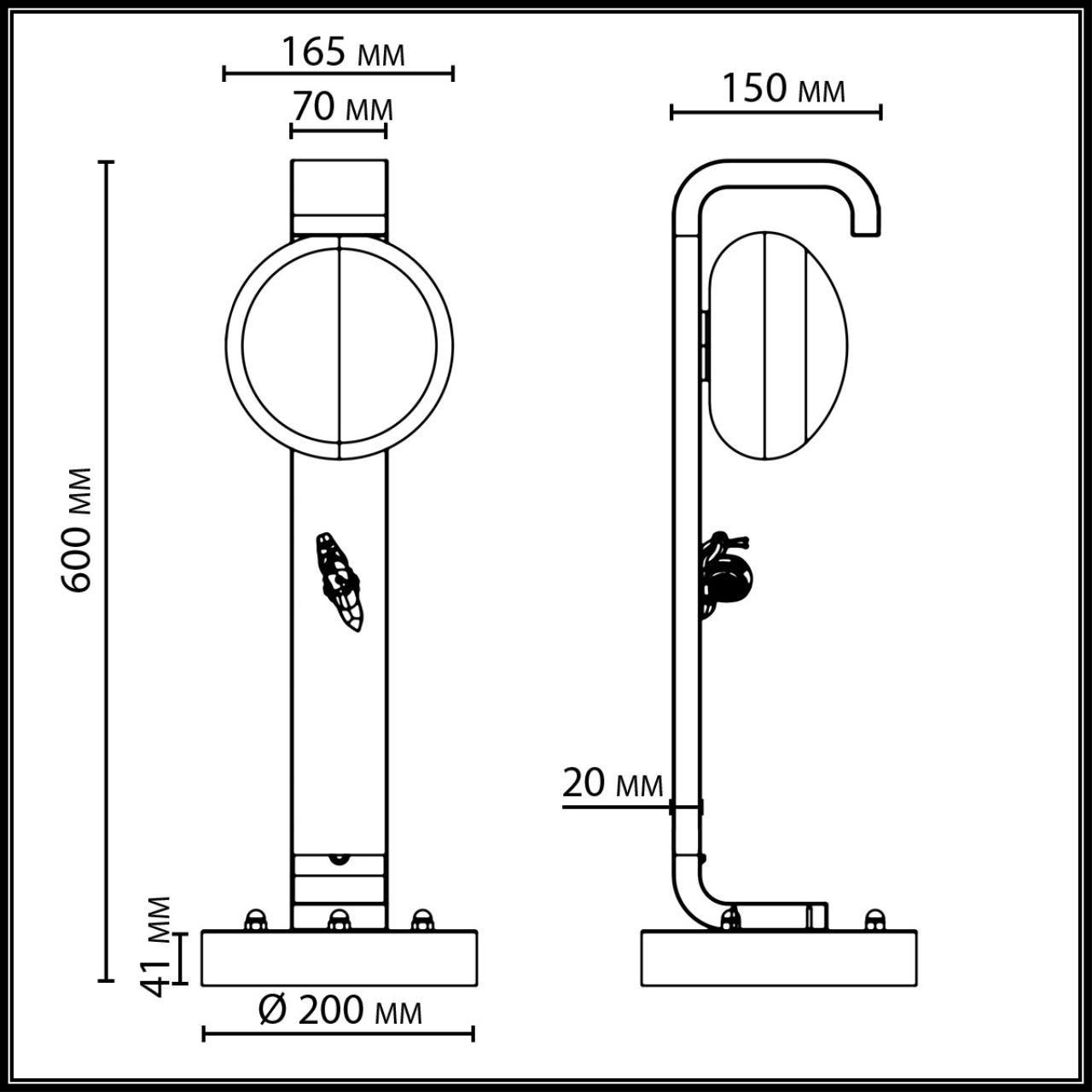 Картинка 5434/1F NATURE Odeon Light  Уличный наземный светильник LUMA