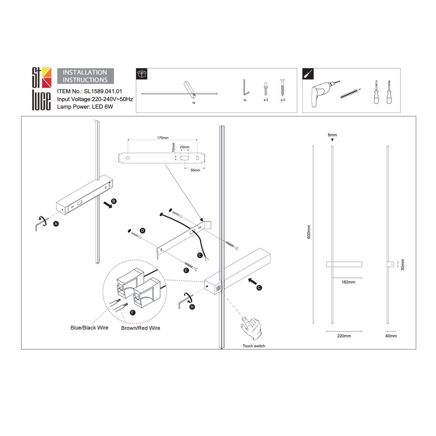 Картинка Настенный светодиодный светильник ST Luce Astente SL1589.041.01