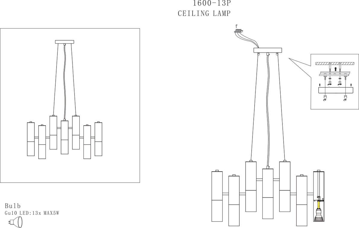 Картинка Подвесная люстра Favourite Ultra 1600-13P