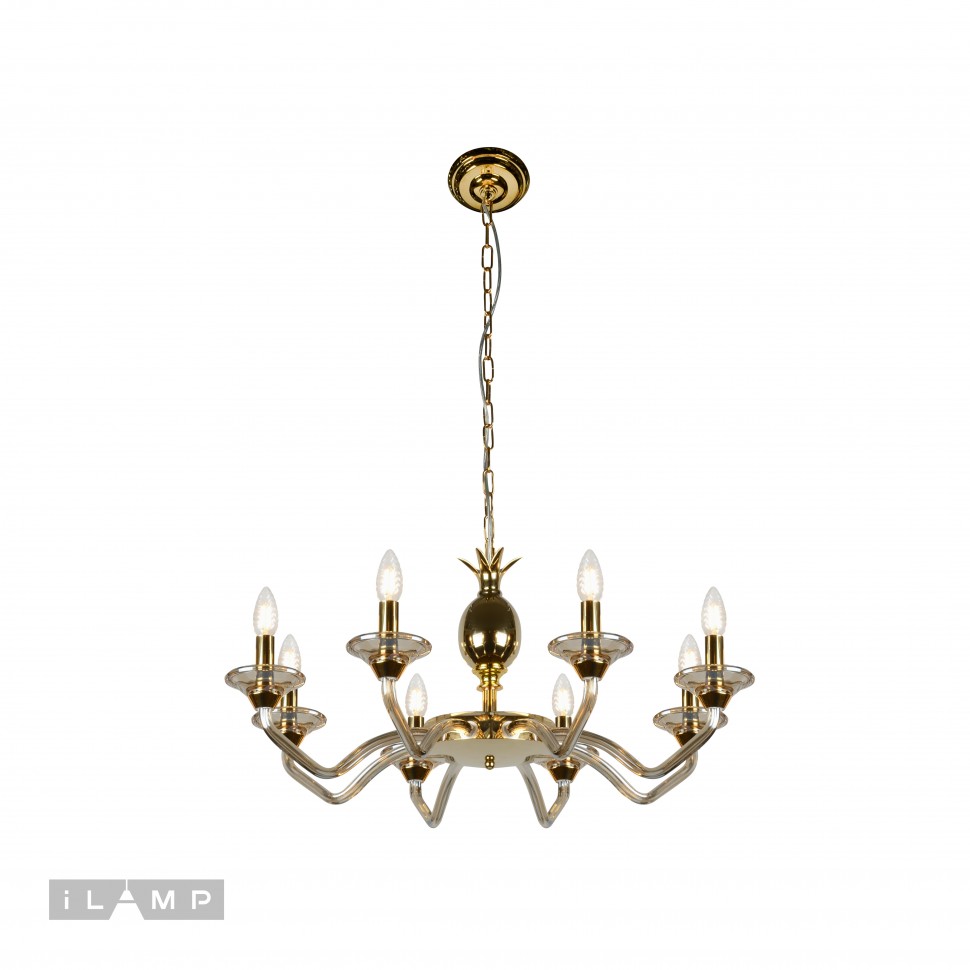 Картинка Подвесная люстра iLamp Flo YT2049-8 GD+COG