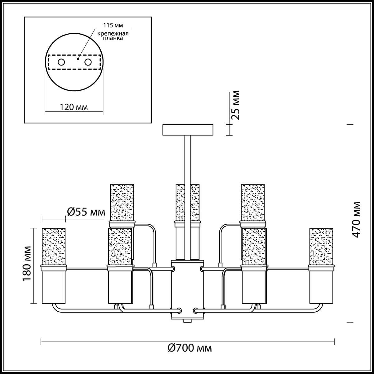 Картинка Потолочная люстра Lumion Nevada 4403/9C