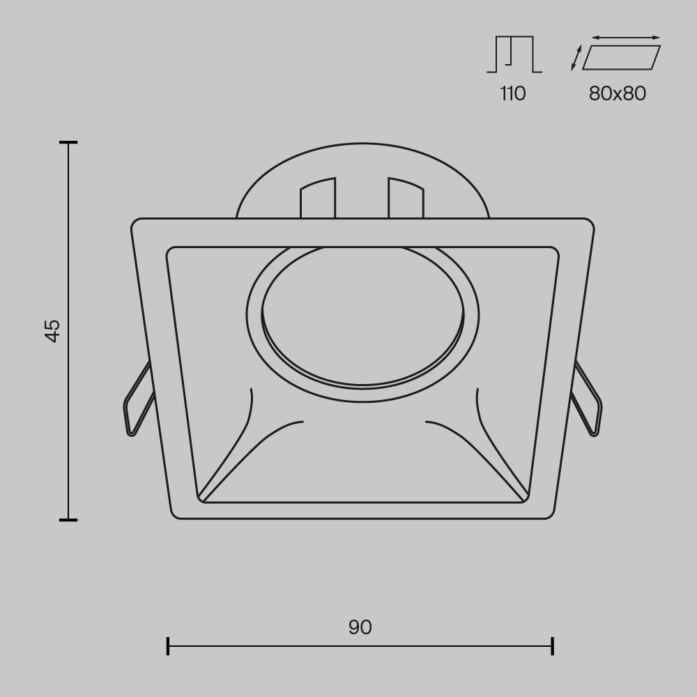 Картинка Встраиваемый светильник Maytoni Dot DL029-2-01B