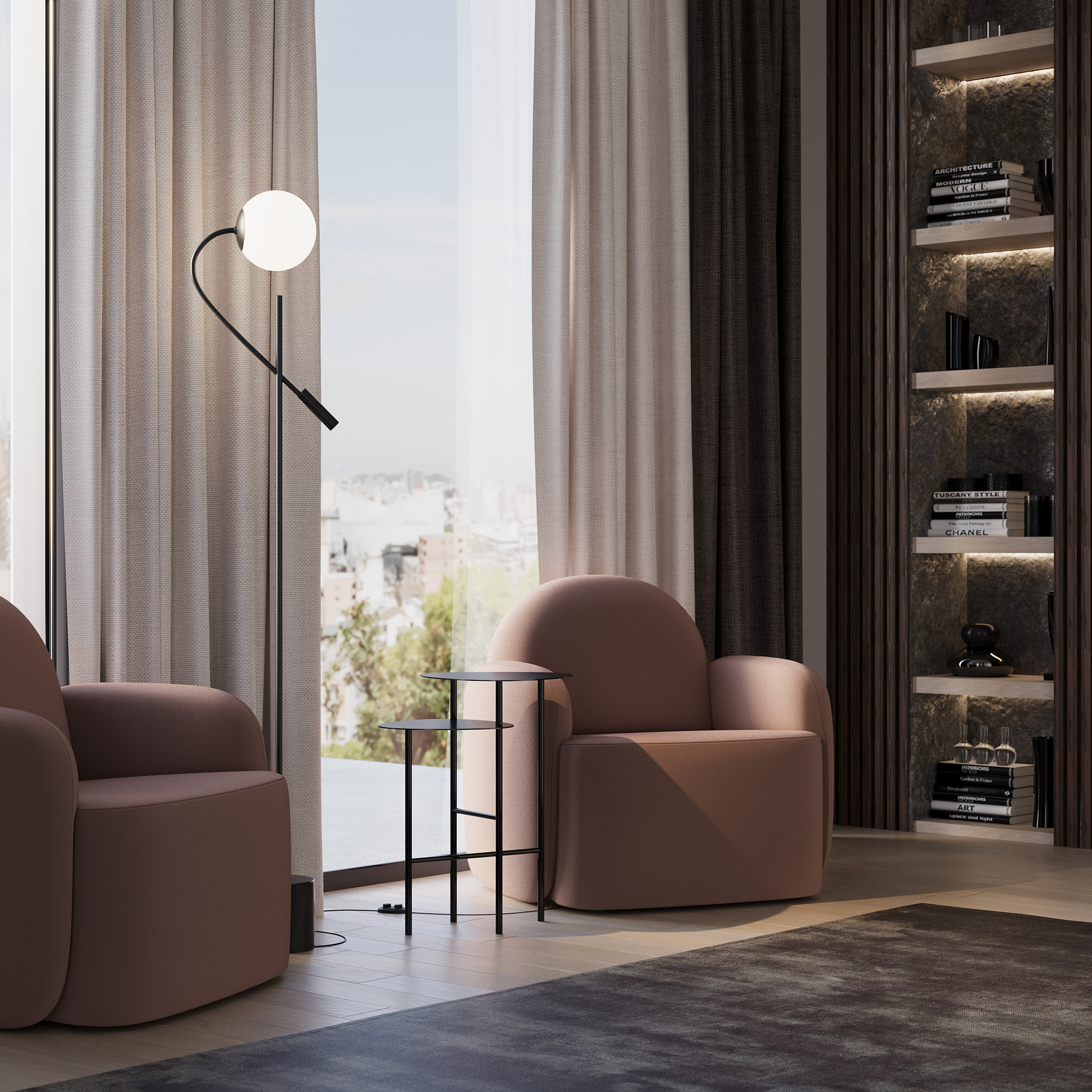 Картинка Напольный светильник (торшер) Maytoni MOD230FL-01B