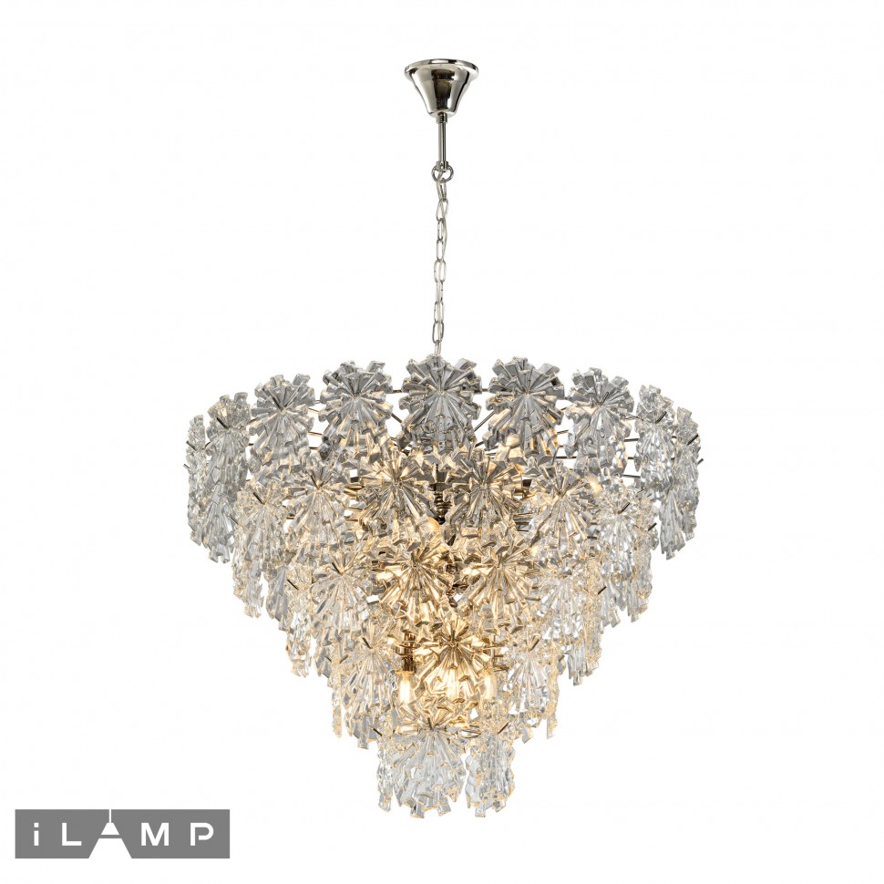 подвесная люстра ilamp homy p2545-18 nickel, доставка по Казахстану 