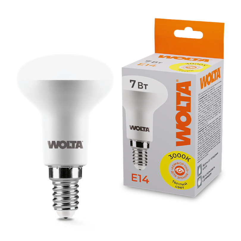 Картинка Лампа LED WOLTA 25Y50R7E14 3000K