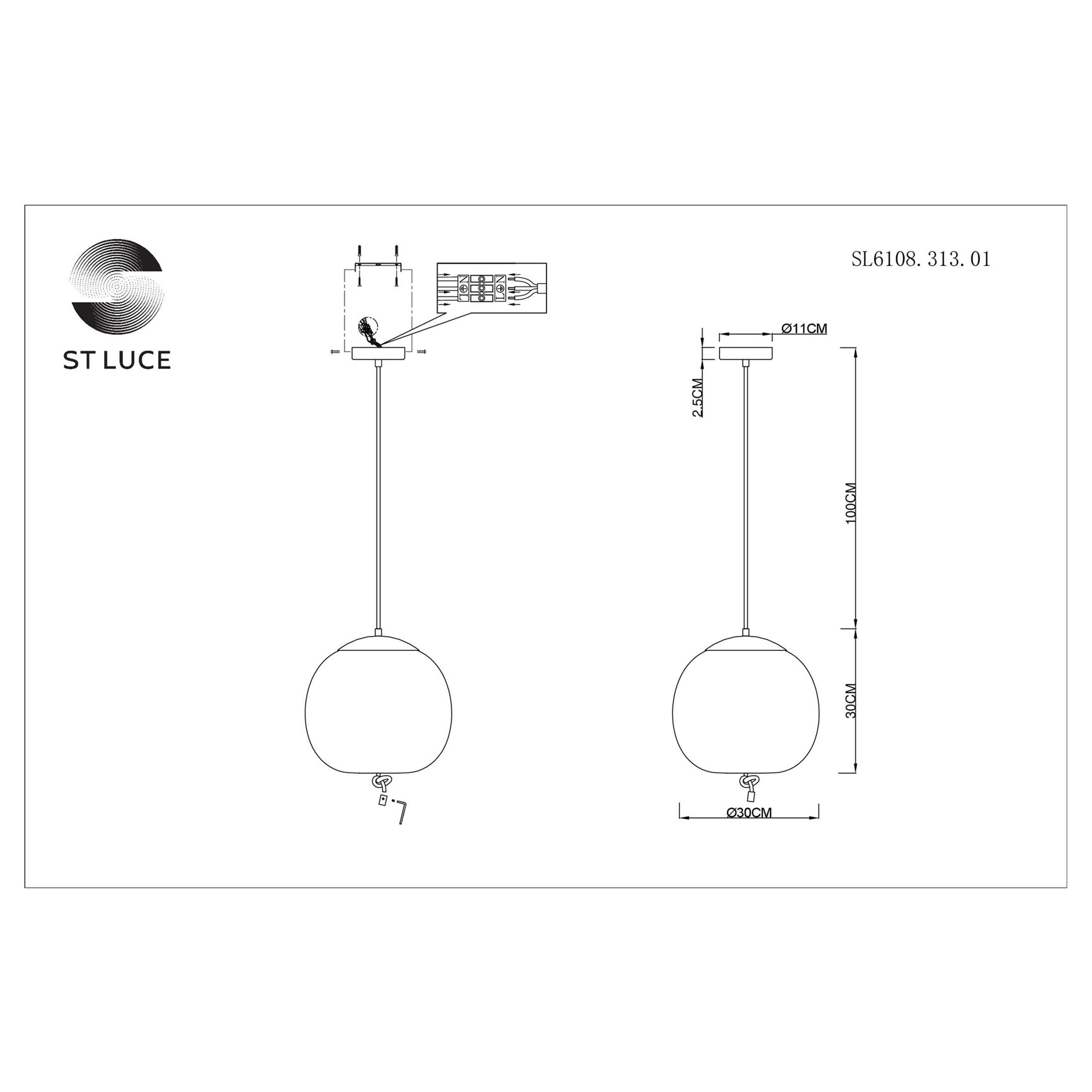 Картинка Подвесной светодиодный светильник ST Luce Ozzio SL6108.313.01