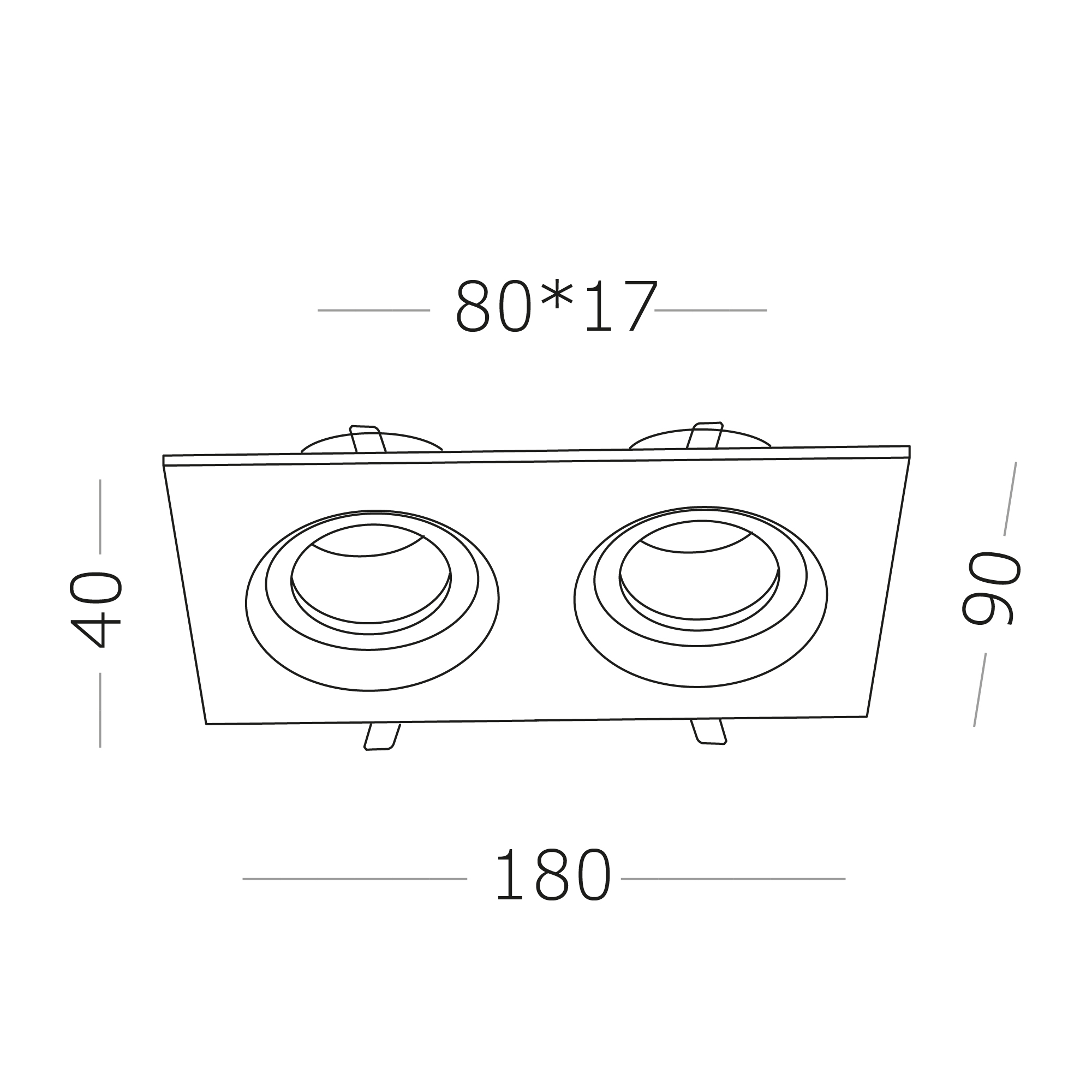Картинка ST255.528.02 Светильник встраиваемый. Без ламп