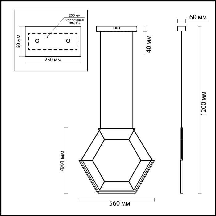 Картинка Подвесной светодиодный светильник Odeon Light Trezor 4099/16L