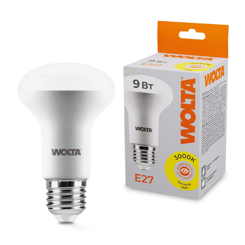 Картинка Лампа LED WOLTA 25Y63R9E27 3000K