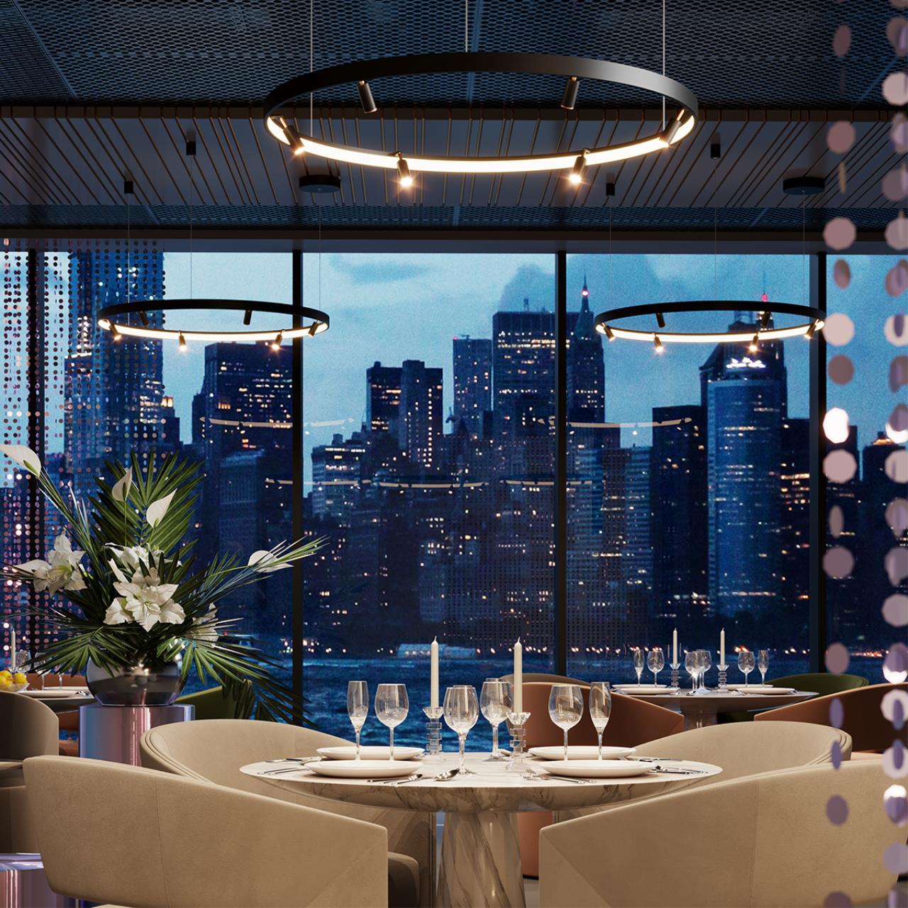 Картинка Подвесная светодиодная люстра Odeon Light Hightech Fonda 4317/93L