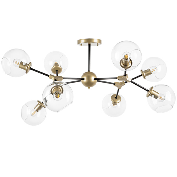 785083 (sx1374-8b) люстра beta 8x40w e27 золото/черный (в комплекте), доставка по Казахстану 