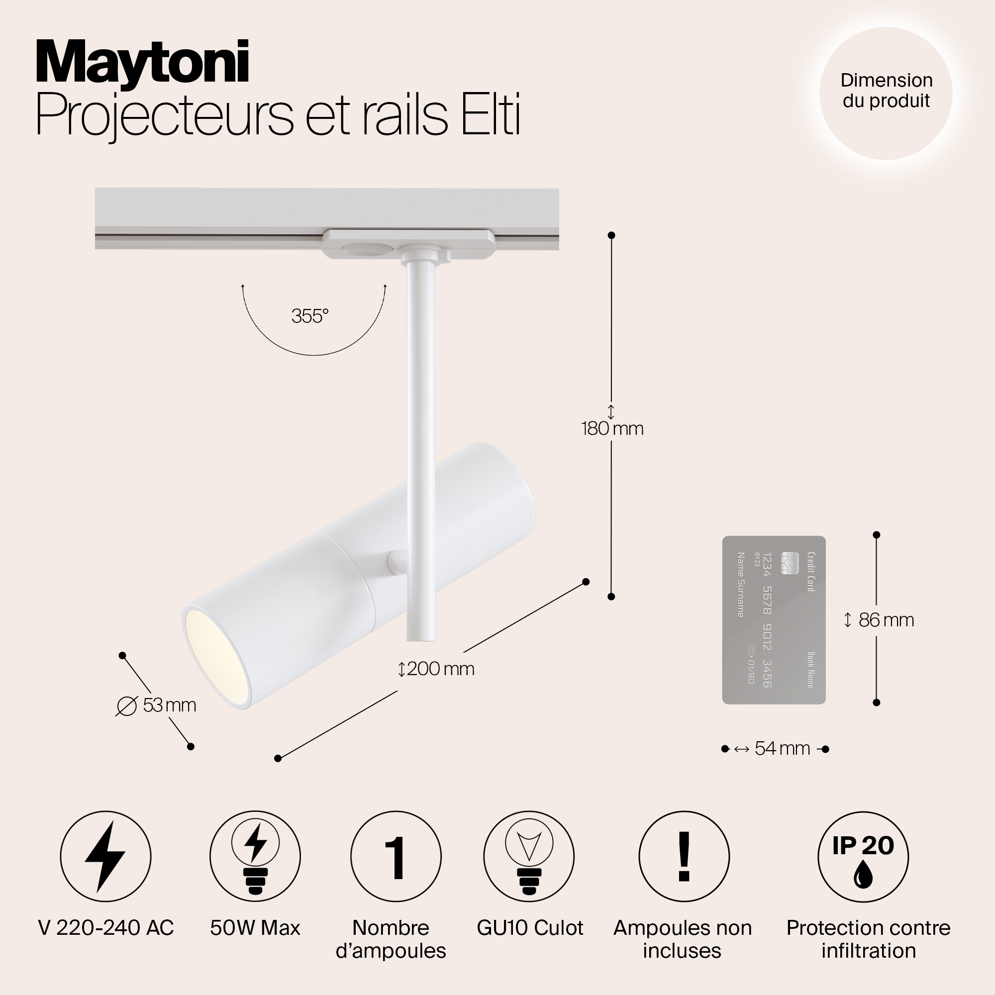 Картинка Трековый светильник Maytoni Track TR005-1-GU10-W
